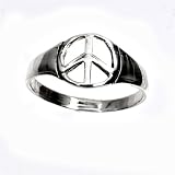 Sterling Silver Ring - Peace Sign - Size: 4-10