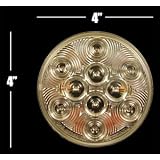 4 LED Clear Amber Truck Trailer Light Stop Tail Turn by Global Parts