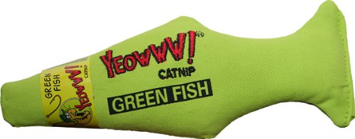 See Yeowww Green Fish Catnip Toy