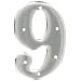 Brady 1600-9,  Aluminum Embossed Numbers & Letters , 3" Height, Silver, Legend "9"  (10 per Package)