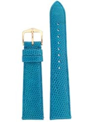 Watchband Genuine Lizard Aqua 16mm