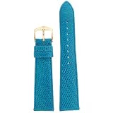 Watchband Genuine Lizard Aqua 22mm