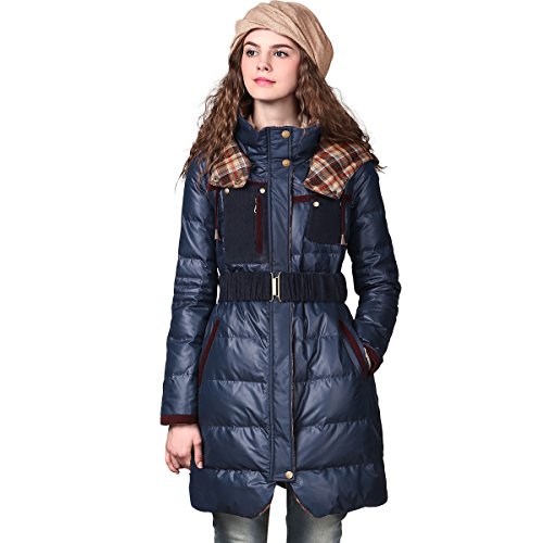 (アートカー)Artka オリジナルデザイン レディーズチェック柄パッチワーク高級ダウンコート YK17231D