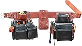 Occidental Leather B5080DBLH XXL Pro Framer Tool Belt Set with Double Outer Bags, Left Hand, Black, 