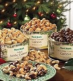 Plow and Hearth USA-Grown Cashew Tower, 3 Can Gift Set