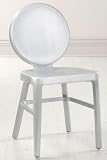 Samantha 33h Side Chair, 33x20x16, BRUSH ALUMINUM
