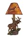 North American Bull Moose Table Lamp w/ Shade