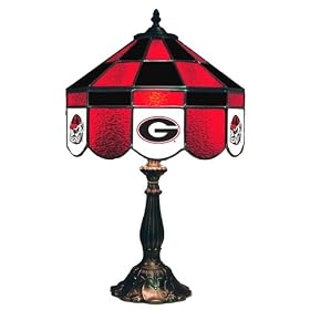 Stained Glass Table Lamp 22 University of Georgia Bulldogs