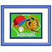 Game On Personalized Baseball Framed Print (med blue)