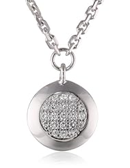 ELLE Jewelry Micro Pave Cubic Zirconia Necklace, 18"