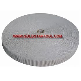 Non-roll Ribbed Elastic White 1"