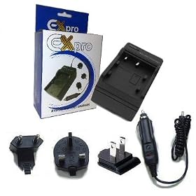 Ex-Pro NB-2L, NB-2LH, NB2L, NB-2LH, NB2LH, CB-2LTE, Digital Camera Battery Travel Charger, UK, USA, Canada & Europe - 2 Hour Fast Charge for Canon EOS 350D, EOS 400D, EOS Digital Rebel XT, EOS Digital Rebel Xti, EOS Kiss Digital N, EOS Kiss Digital X, Digital Rebel XTi