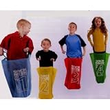 Sack Race Game Set Outdoor Jumping 4 Sacks with Handles