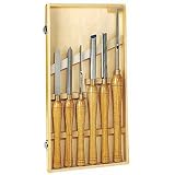 PSI Woodworking LCSIXW High Speed Steel Wood Lathe Chisel Turning Set, 6-Piece 