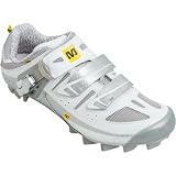 MAVIC Scorpio Blanc/Argent Metal/Jaune (Taille : 41 1/3) Chaussures Vélo de montagne VTT