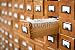 Wallmonkeys Peel and Stick Wall Decals - Old Wooden Card Catalogue with One Opened Drawer - 18