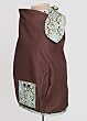 Balboa Baby Nursing Cover Solid Brown with Floral Trim