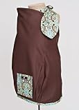 Balboa Baby Nursing Cover Solid Brown with Floral Trim