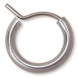 Nickel Free Blomdahl Silver Titanium Hoop, 17.5 mm