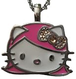 Tarina Tarantino Pink Head Hello Kitty Enamel Necklace