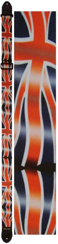 Perri's LPCP-47 Gitarrengurt "britische Flagge" (Polyester, ca. 5 cm breit)