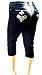 1826 Women's PLUS SIZE Stretch MID RISE Denim JEANS CAPRI BLUE & BLACK PC-2687