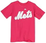 MLB Girls' New York Mets David Wright Pink Pullover Name & NumberTee (Pink, 8/10)