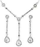 Accessories By Park Lane S2507 Diamante Necklace And Earring Set With Crystal Stones