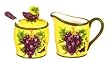 Tuscany Grape Creamer and Sugar Bowl Set