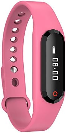 Sports Fitness Wireless Bluetooth Smart Bracelet Wristband for Android IOS Smart Phones iPhone 6S/ Samsung Galaxy S7/ Sony/ Huawei, Pink