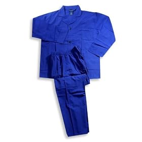 John Ashford - Mens Long Sleeve Broadcloth Pajamas, Royal