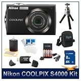 Nikon Coolpix S4000 Digital Camera , 3 High Resolution Touch Panel, Carrying Case, Lens Cleaner, Screen Protectors, Rechargeable Battery, 8 GB Memory Card, Card Reader, and Tripod 418kxyj8vpL. SL160 Nikon Coolpix S4000 Digital Camera , 3 High Resolution Touch Panel, Carrying Case, Lens Cleaner, Screen Protectors, Rechargeable Battery, 8 GB Memory Card, Card Reader, and Tripod