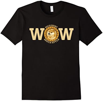 Men's Such Shirt, Much Style, Wow Funny Doge Dog Meme T-Shirt Small Black
