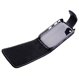 MobiMan® Premium- Made to Measure Genuine Leather Flip Case for Blackberry 8900 Curve