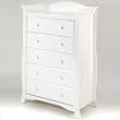 Stork Craft Aspen 5 Drawer Chest, White