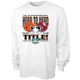 Florida Gators vs. Oklahoma Sooners 2009 BCS National Championship White Head to Head Dueling Long Sleeve T-shirt
