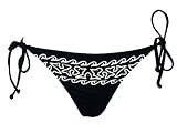 Rampage Black Silver Studded Tieside Swimsuit-bottom S