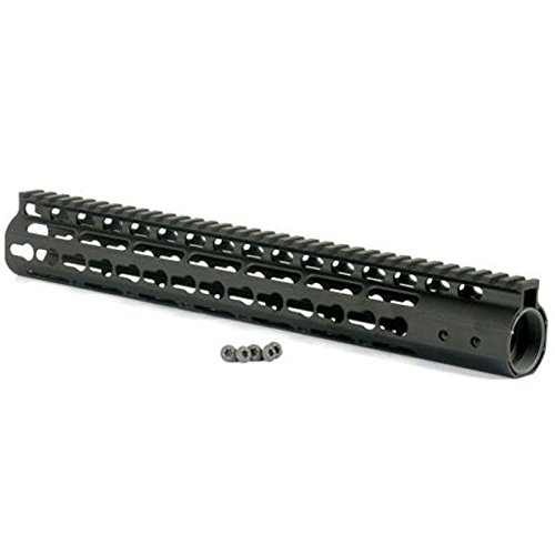 GVN Black Float NSR 15 Inch Handing One-piece Top Rail System KeyMod High Quality Lightest For AR-15 M4 M16 By GVN