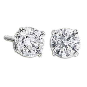 3.00 CARAT ROUND DIAMOND EARRINGS -BRILLIANT CUT