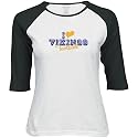 Reebok Minnesota Vikings White Ladies Queen of Hearts Raglan 3/4 Sleeve T-shirt