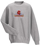 The Devil rides a scooter! Adult Sweatshirt (Crewneck) ASH GREY X-LARGE (XL)