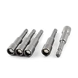 uxcell　ソケットビット 六角　ソケット　ビット　5個入り　ドライバー　ドリル　65mmのロング　磁気　8mm