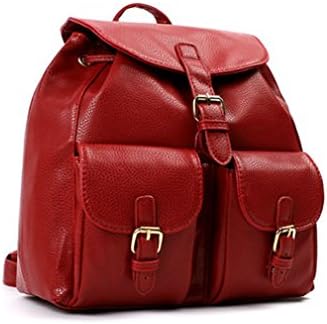 Ohraina Classic Design Dual Pockets Backpack (red)