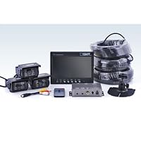 7 TFT LCD Color Rear View Backup 3 Cameras System with Night Vision, Audio for Rv's Trucks Trailers