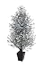 4' Potted Silver & Black Holographic Bangle Disco Christmas Tree #XAB740-SI
