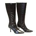Calvin Klein Women's E7743 High Heel Tall Shaft Boot With Grossgrain Back Detailing