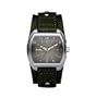 Fossil Men's JR1127 Green Leather Strap Black Degrade Analog Dial Watch