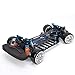 Tbest RC Car Frame, RC Wheelbase Frame Carbon Fiber Metal Car Chassis Beam 1:10 Drift Racing Car Frame Kit RC Chassis Bumper Fit for TT01/TT01E 1/10 RC Car Model