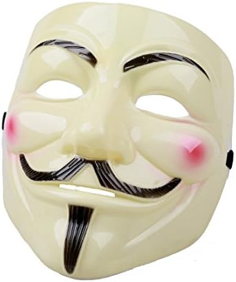V for Vendetta Mask Props for Halloween Costume Beige