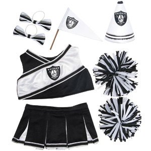 Build-A-Bear Workshop Oakland Raiders Cheerleader Uniform 6 pc.